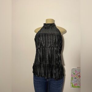 Black Halter Neck Women's Top
